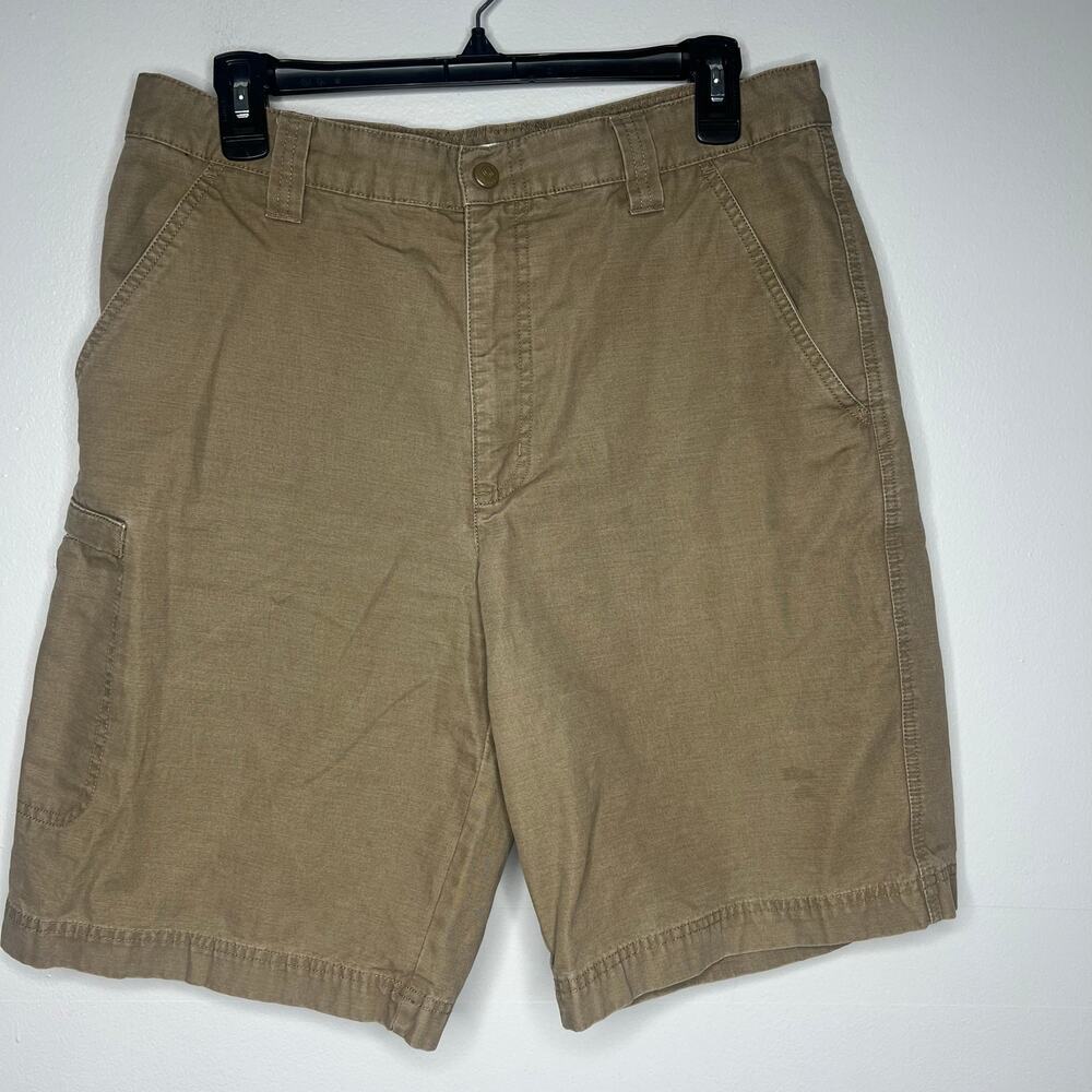 Columbia Men's Size 32 Cargo Shorts Khaki Cotton Pockets Outdoor Hiking